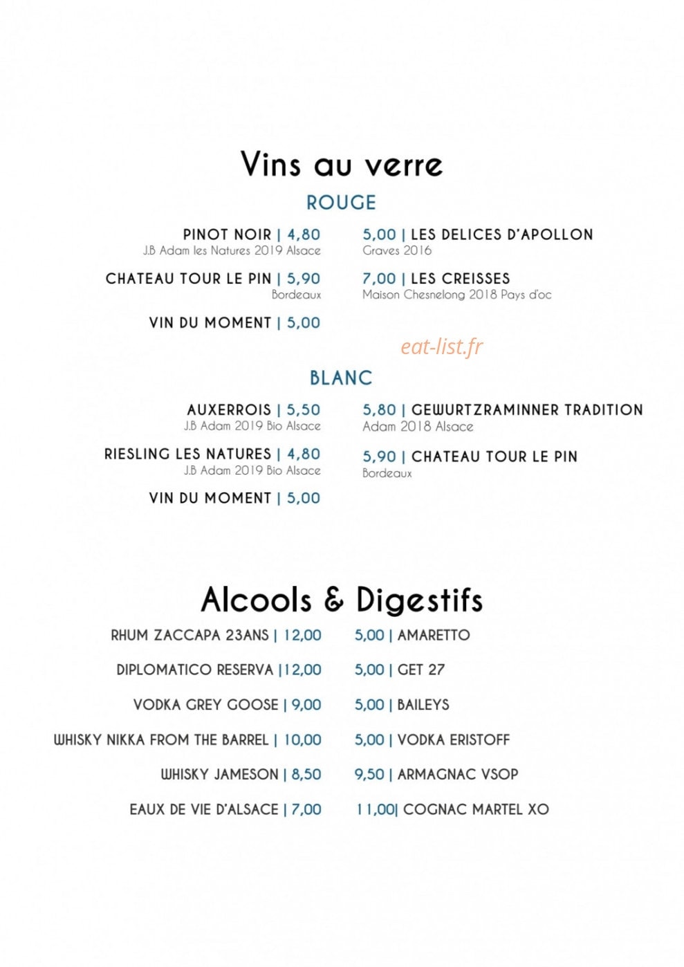 Brasserie K — carte page 7