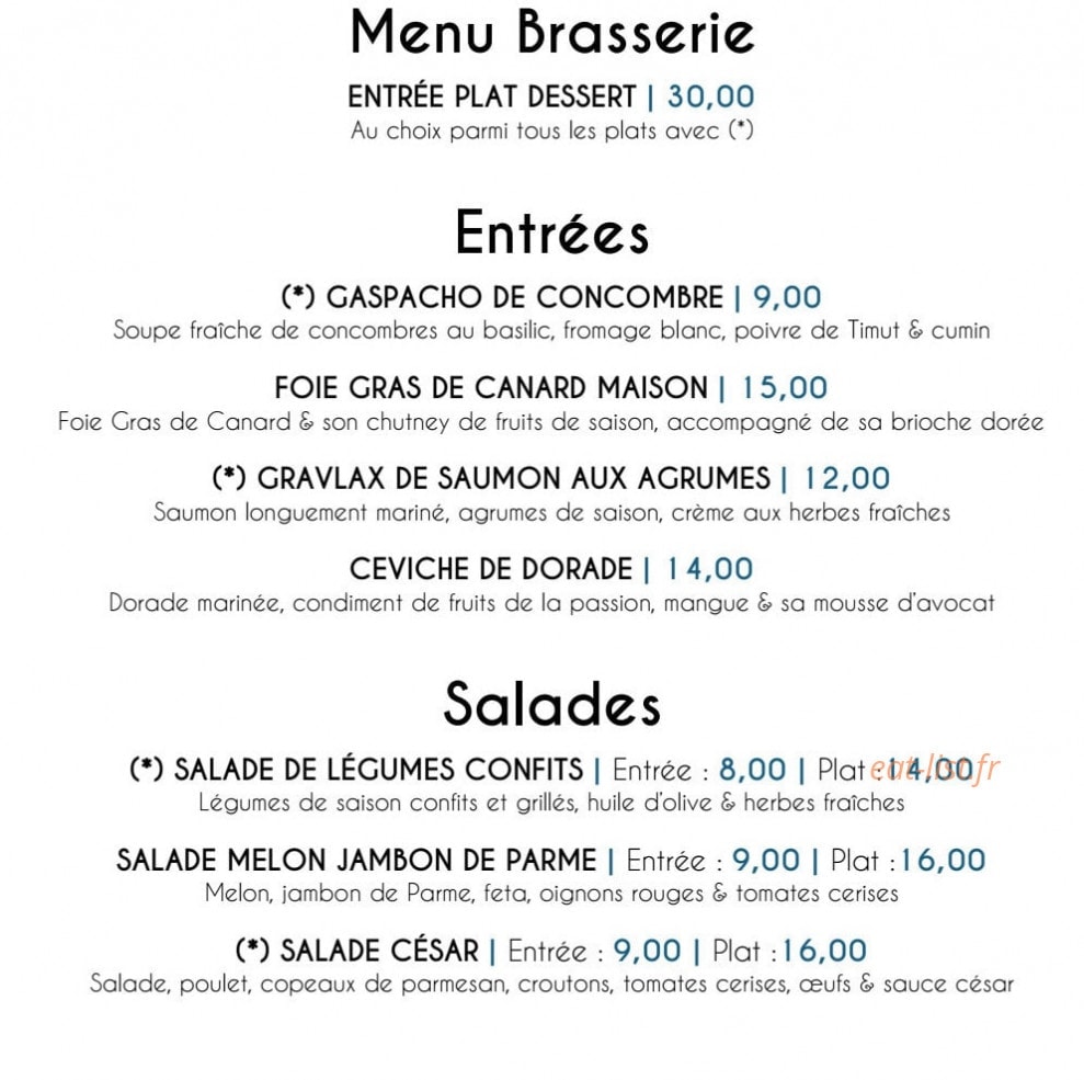 Brasserie K — carte page 2
