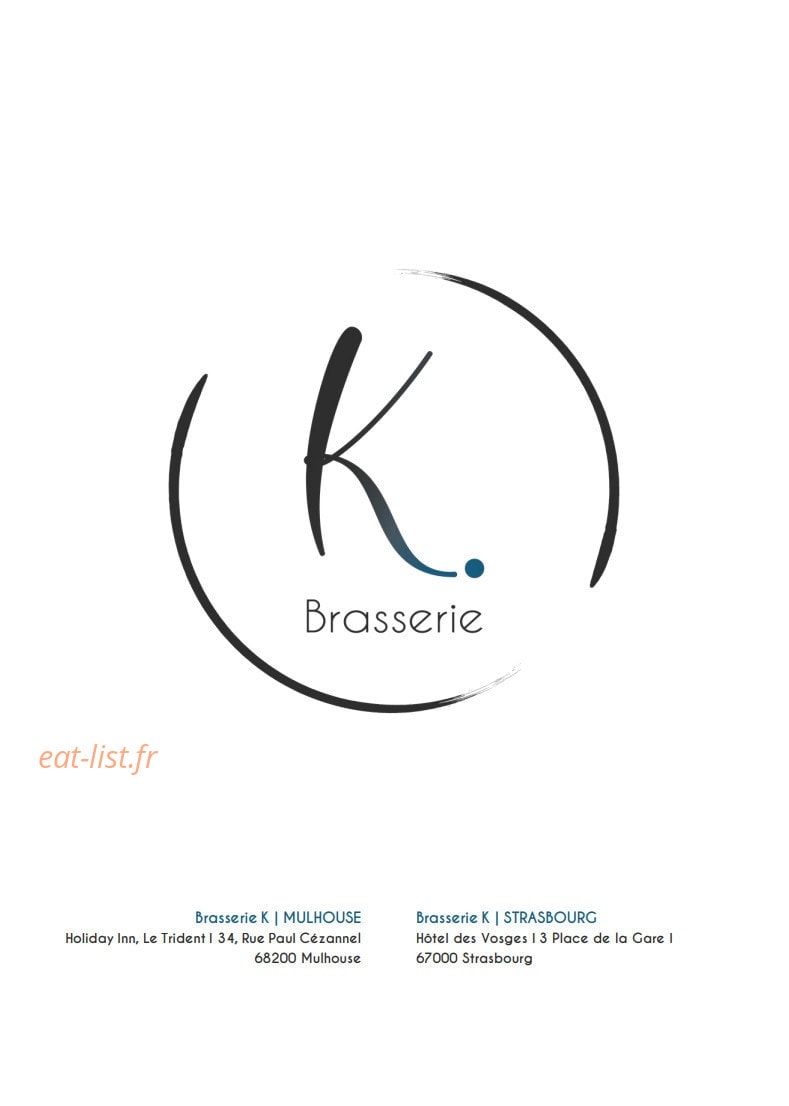 Brasserie K — carte page 1