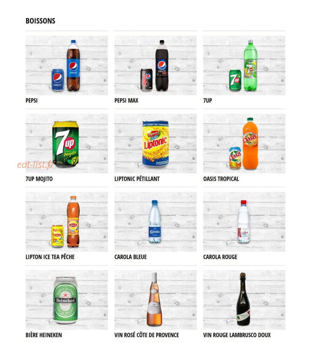 Capitaine Pizza — carte page 6