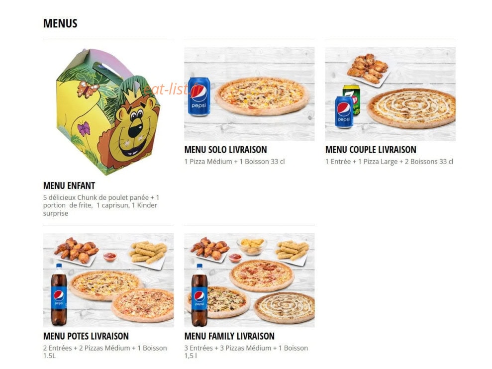 Capitaine Pizza — carte page 10