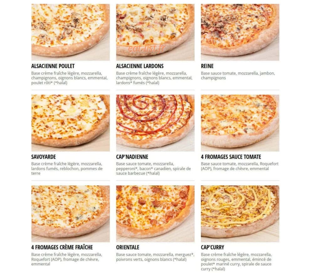 Capitaine Pizza — carte page 2