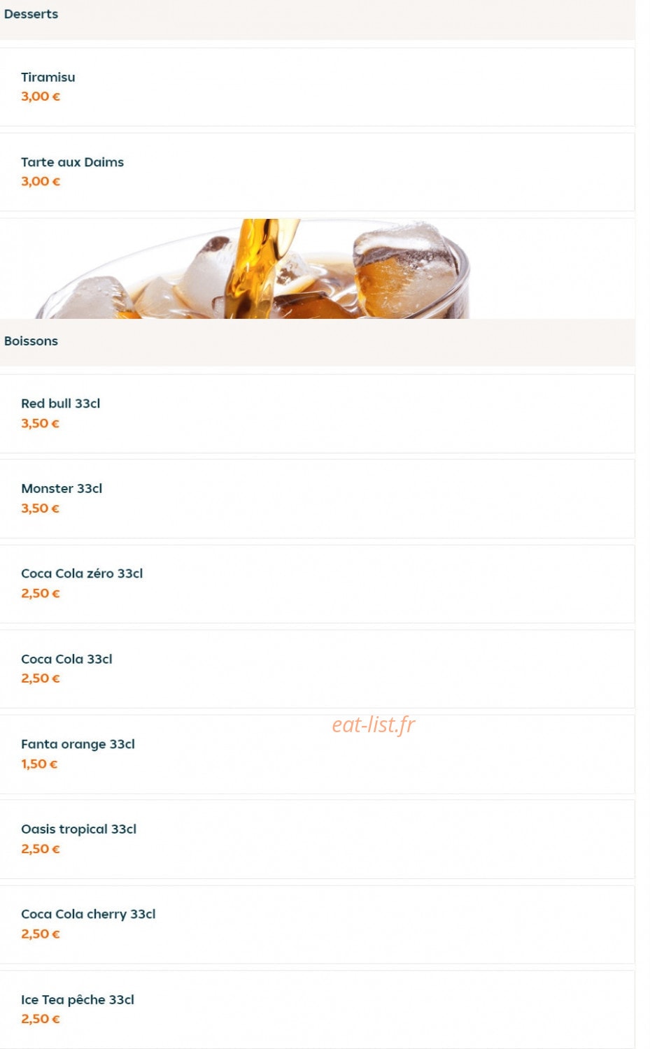 Chief pizza burger — carte page 7