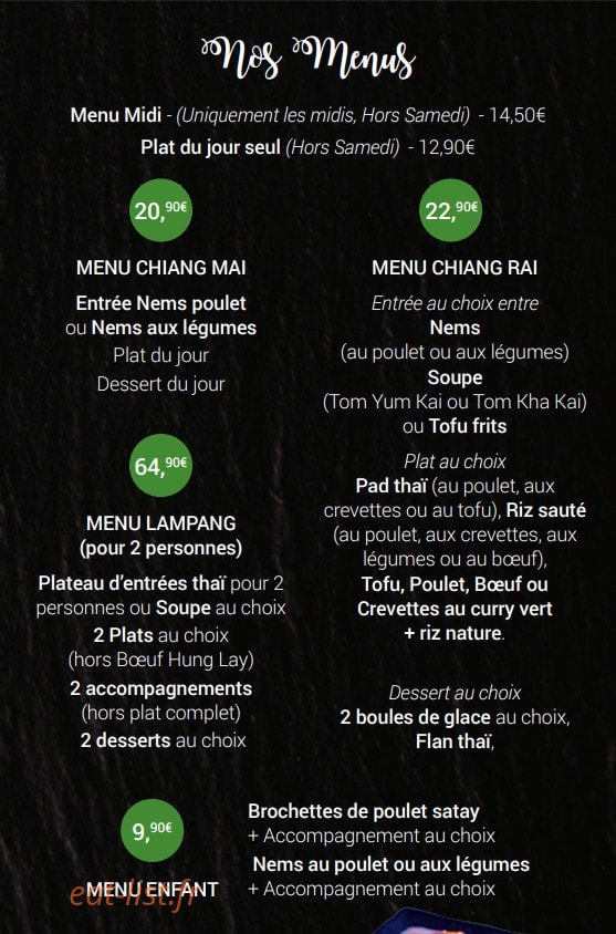 Chili Thai — carte page 8