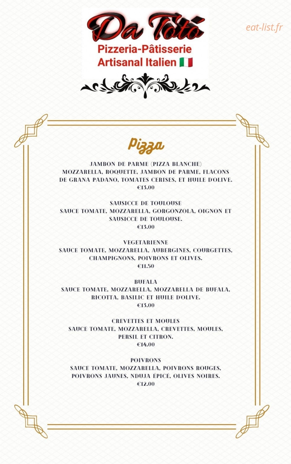 Da Totó — carte page 2