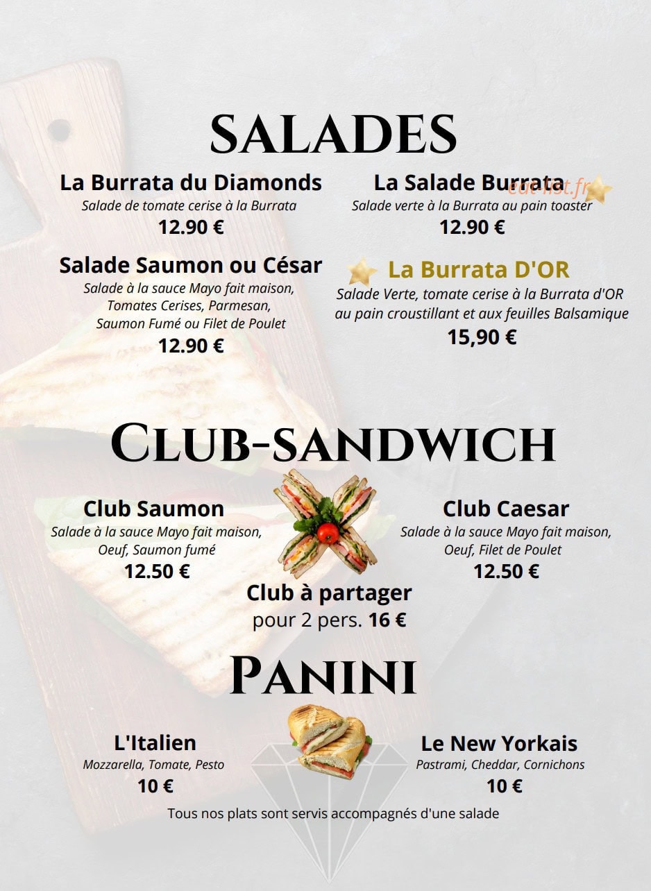 Diamonds Bar — carte page 3