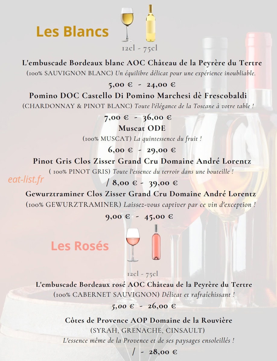Diamonds Bar — carte page 17