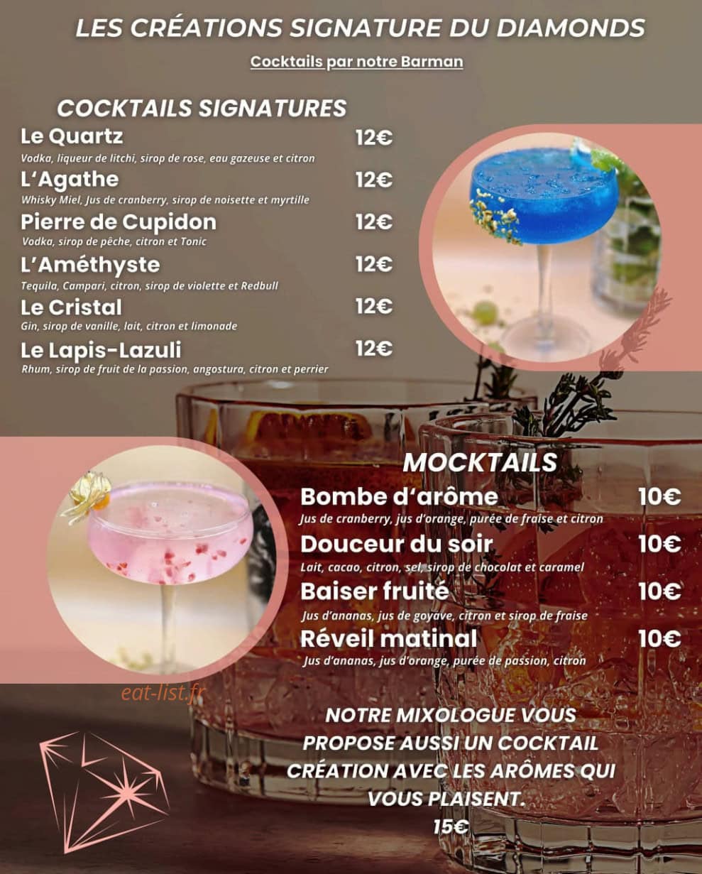 Diamonds Bar — carte page 11