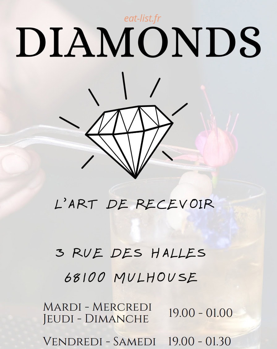 Diamonds Bar — carte page 1