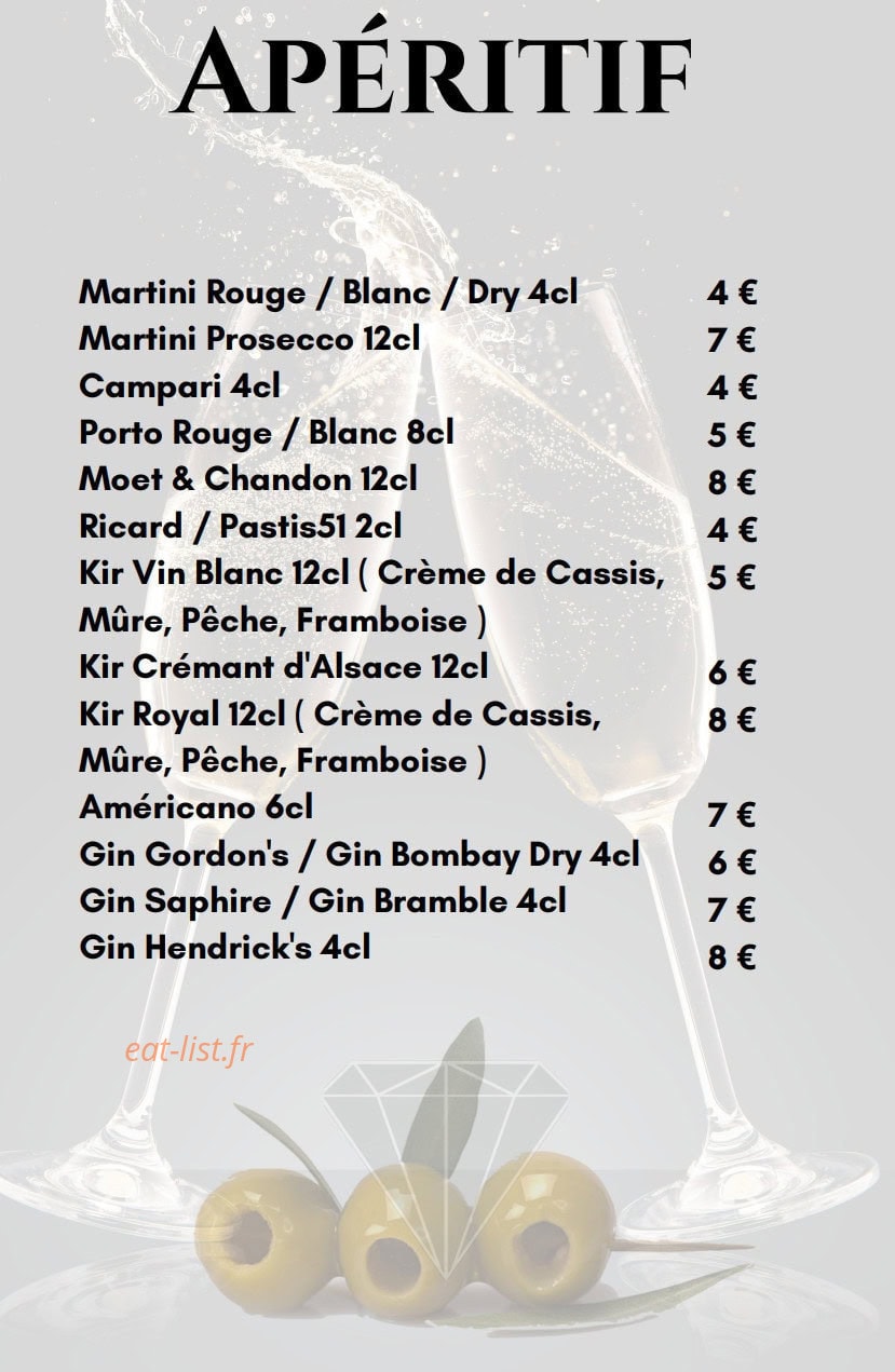 Diamonds Bar — carte page 13