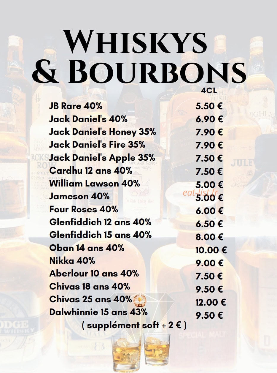Diamonds Bar — carte page 15