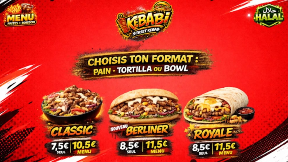 Carte et menu de Docteur Burger à Mulhouse — Kebab