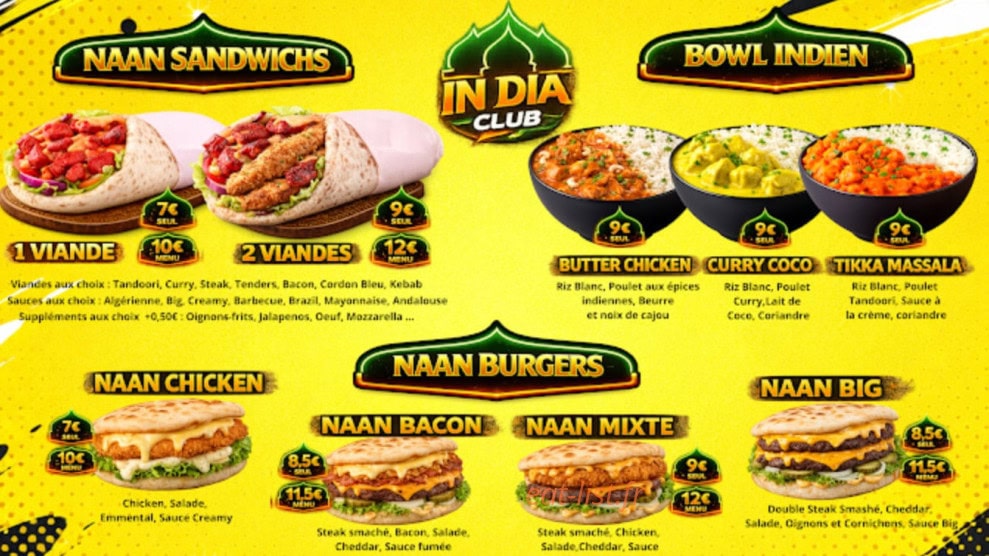 Carte et menu de Docteur Burger à Mulhouse — Naan, bowl