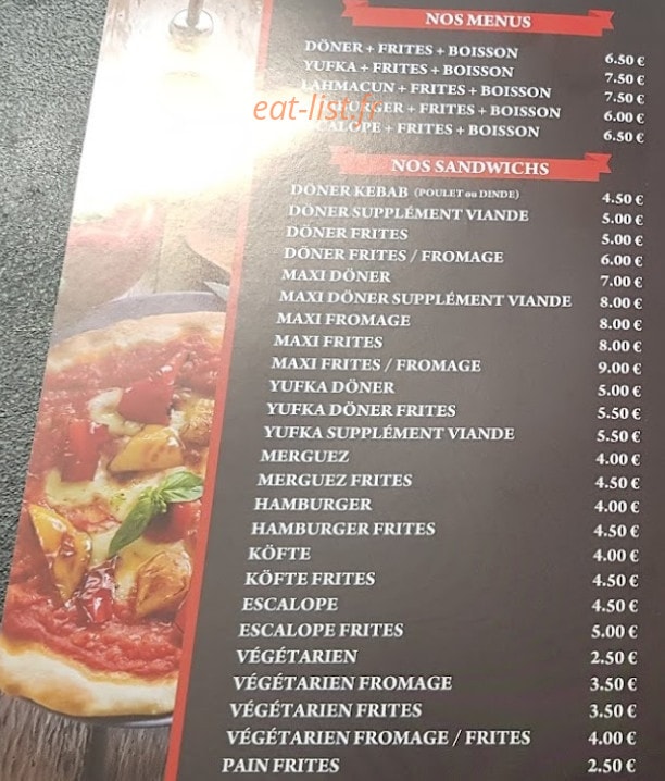 Doner kebab üngüt — carte page 2