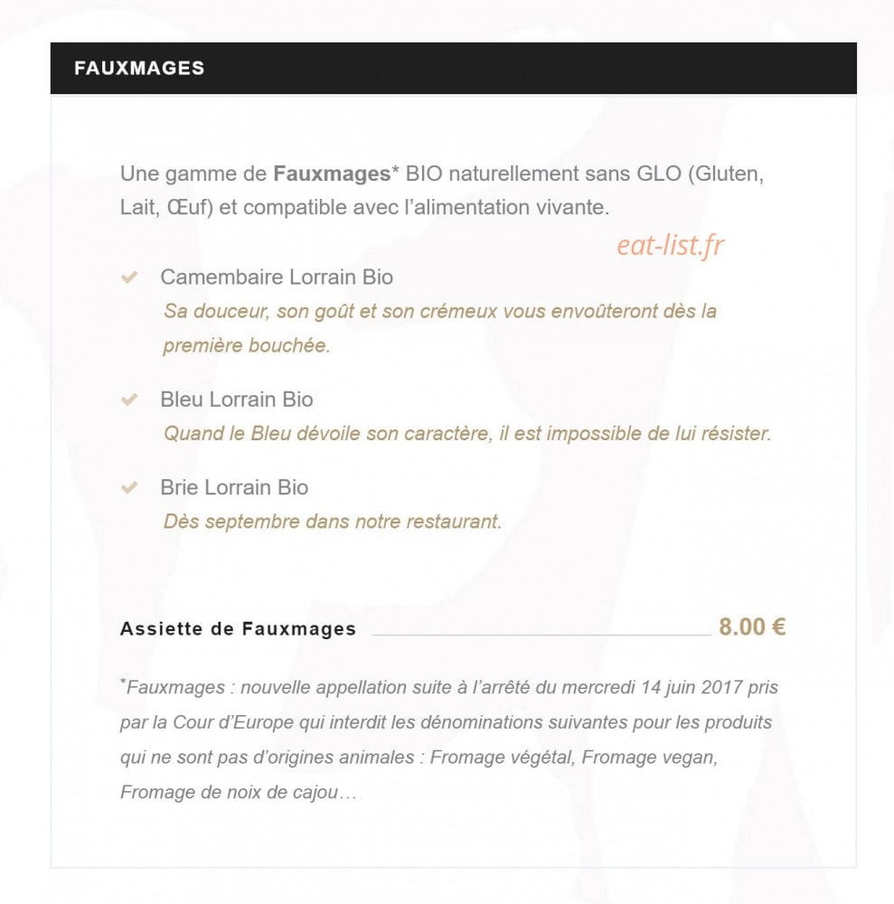 Eve au paradis vegan — carte page 5