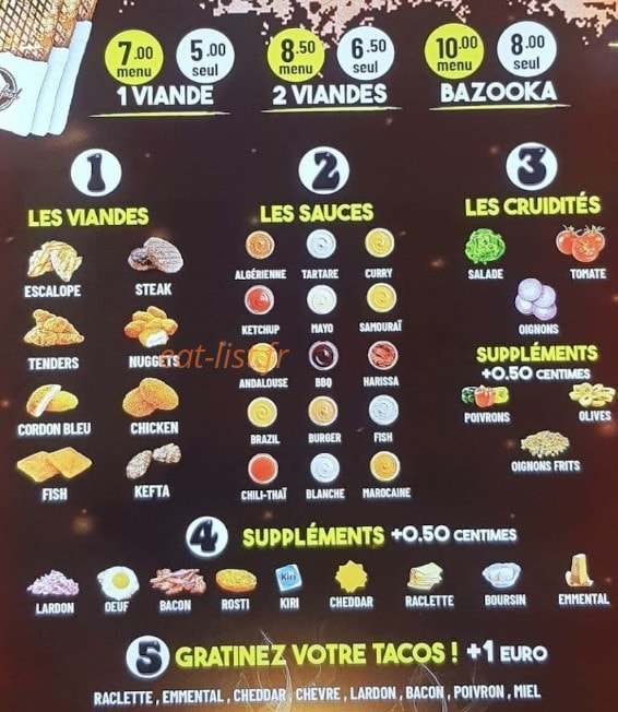 Family food — carte page 1
