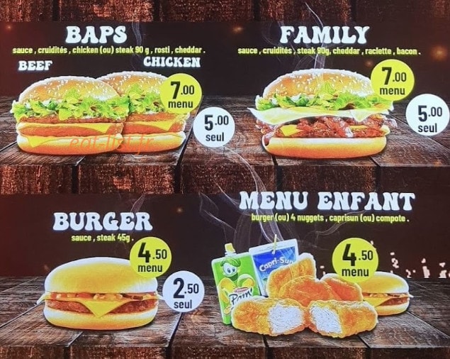 Family food — carte page 4