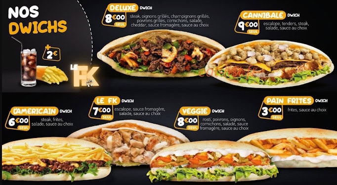 Food Korner — carte page 3