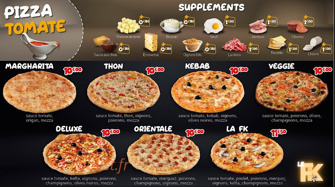Food Korner — carte page 4