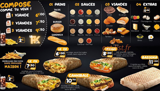 Food Korner — carte page 2