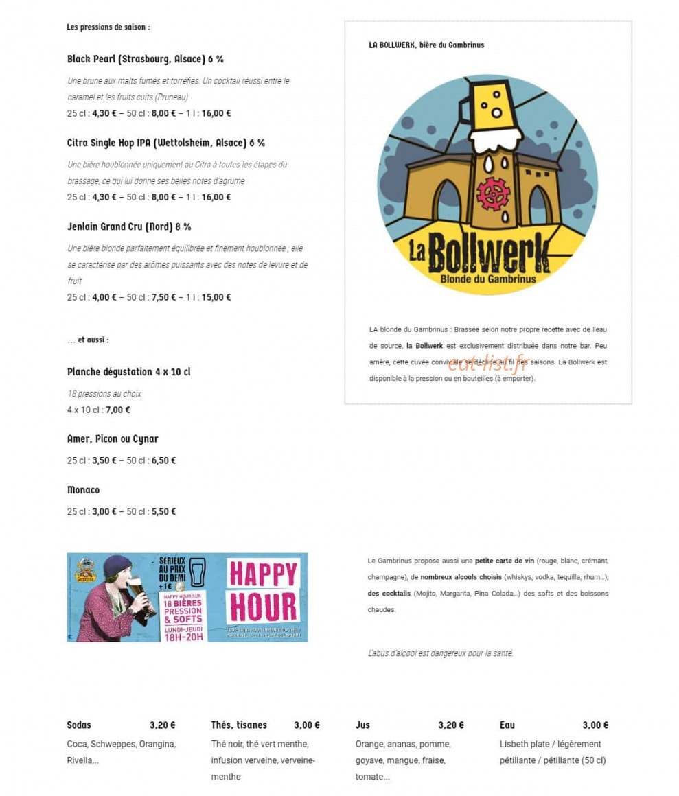 Gambrinus — carte page 2