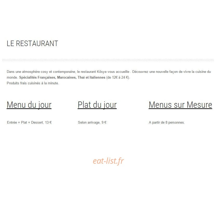 Kôsye — carte page 1