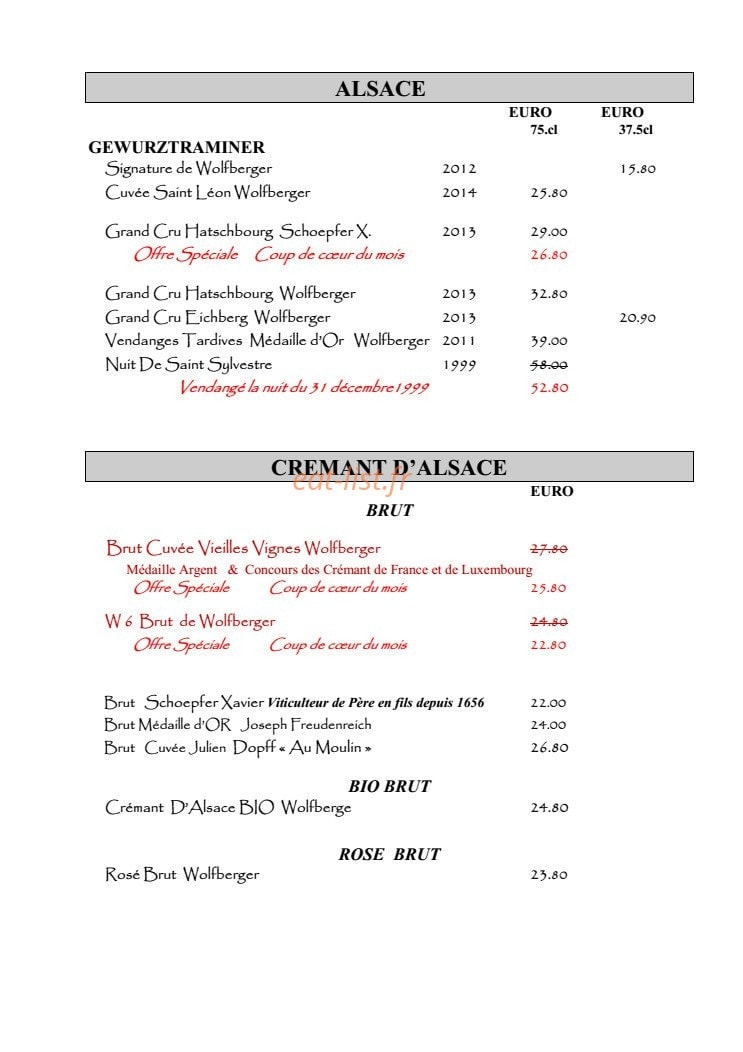 L'Auberge Du Zoo — carte page 7