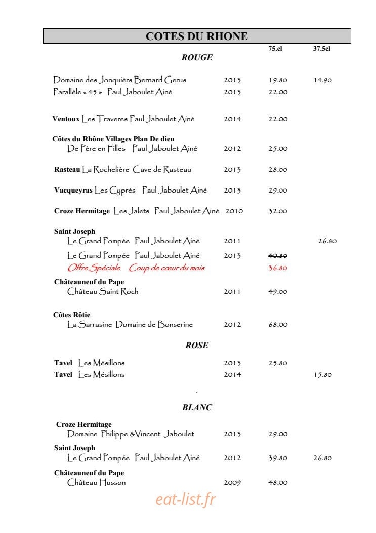 L'Auberge Du Zoo — carte page 10