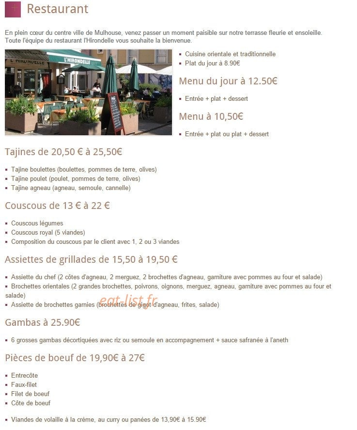 L'Hirondelle — carte page 1