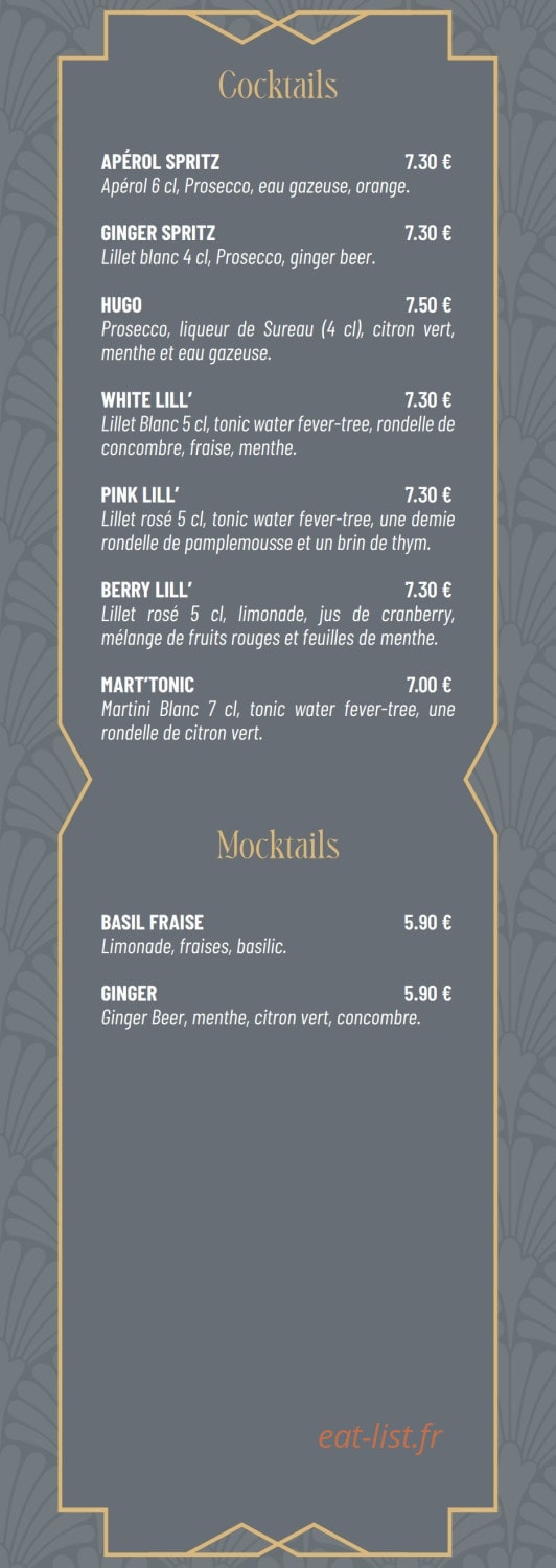 La Gourmandise — carte page 8