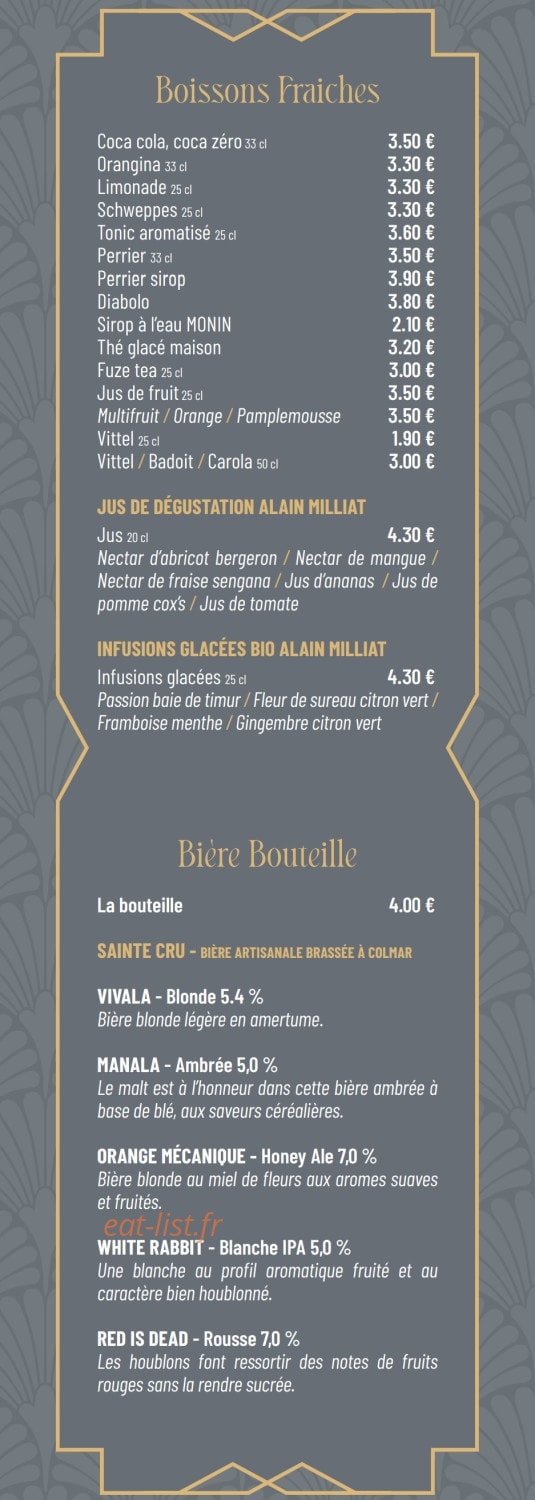 La Gourmandise — carte page 5