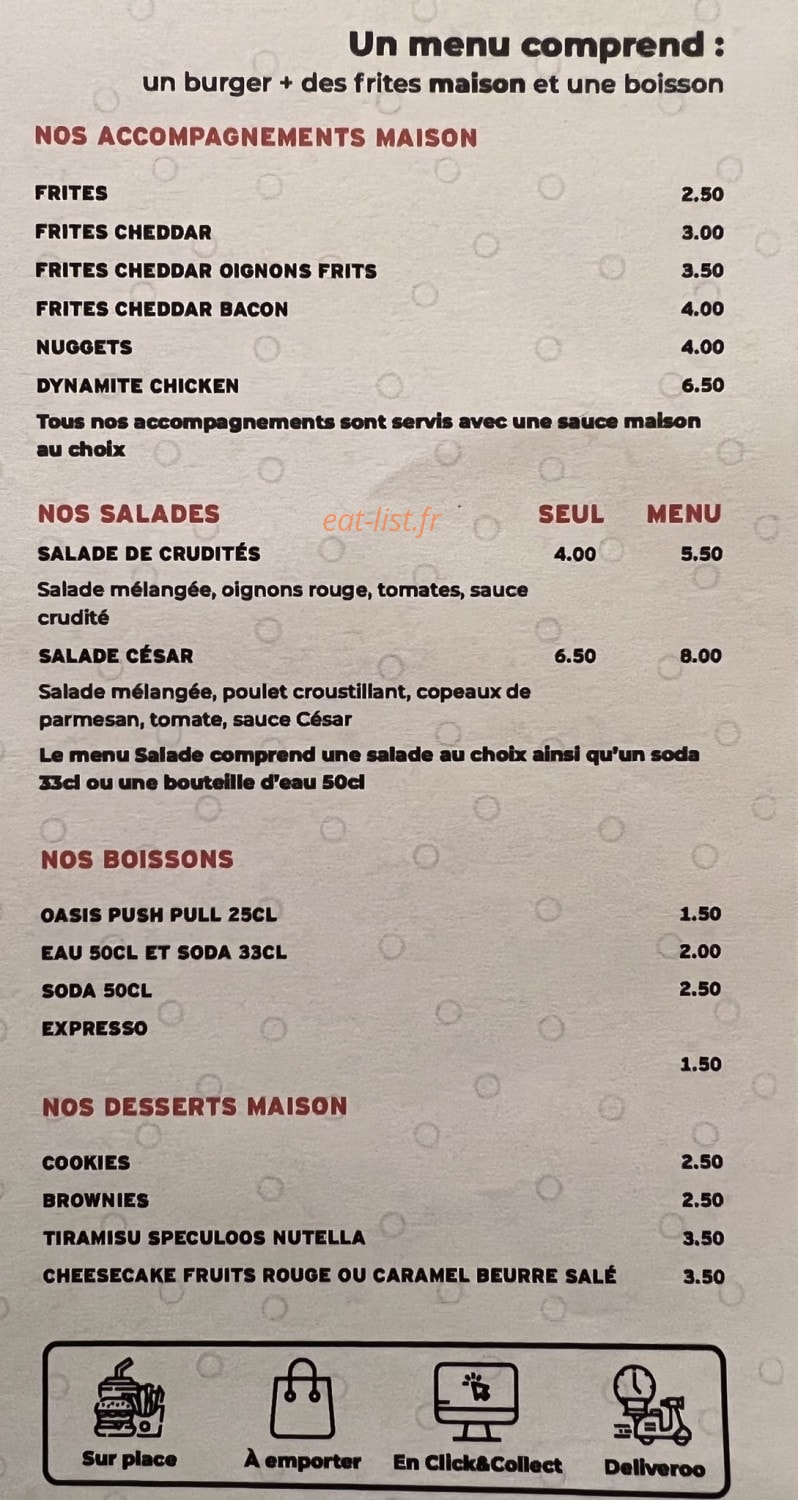 La maison du burger — carte page 3