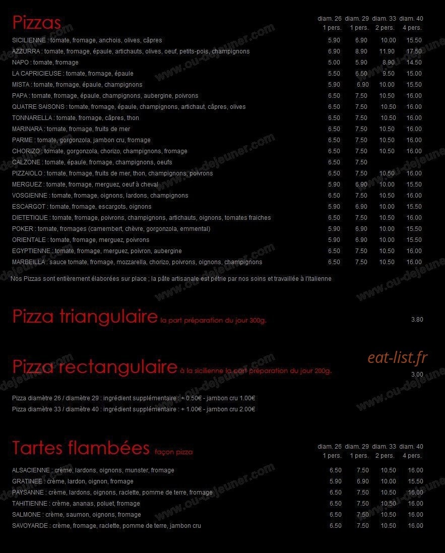 La spizzetta — carte page 1