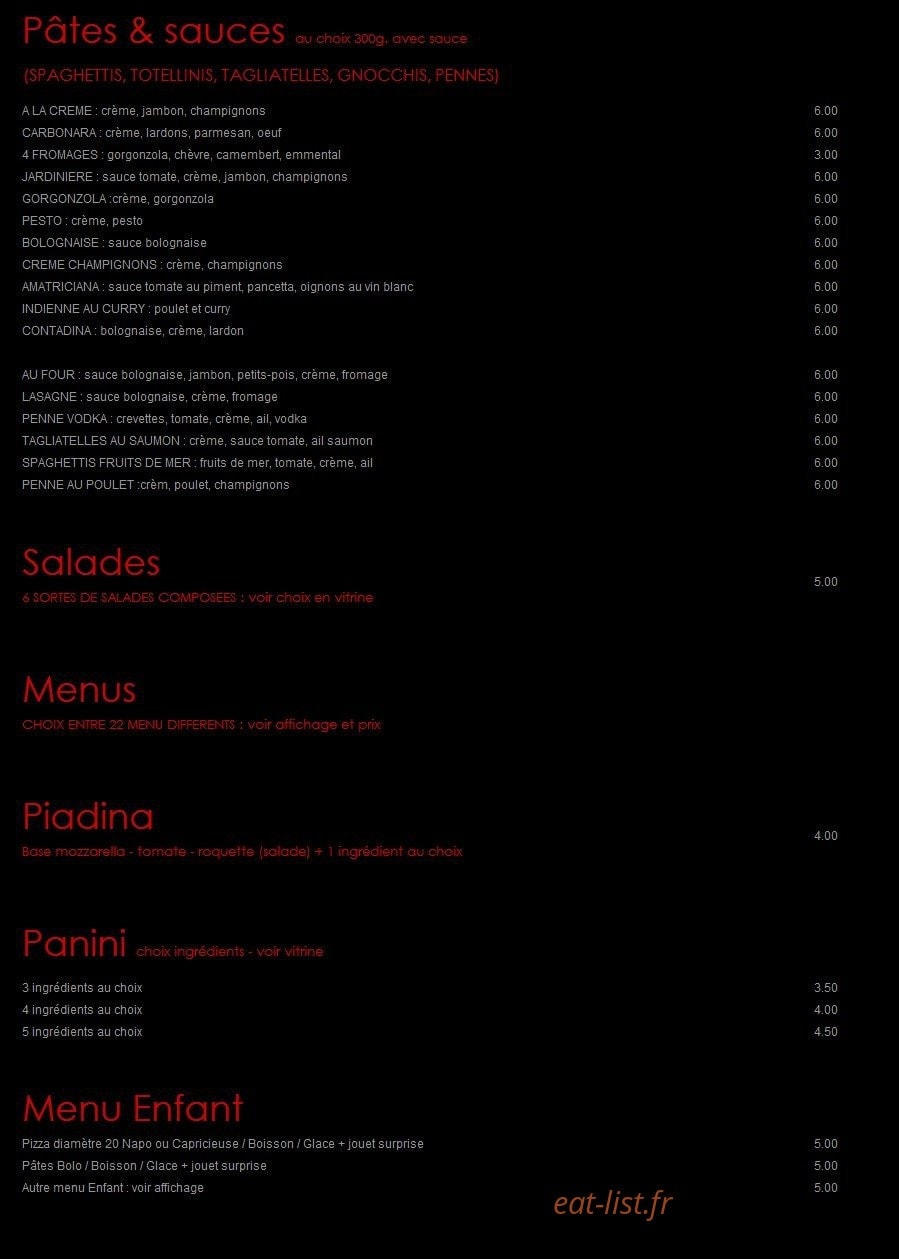 La spizzetta — carte page 2
