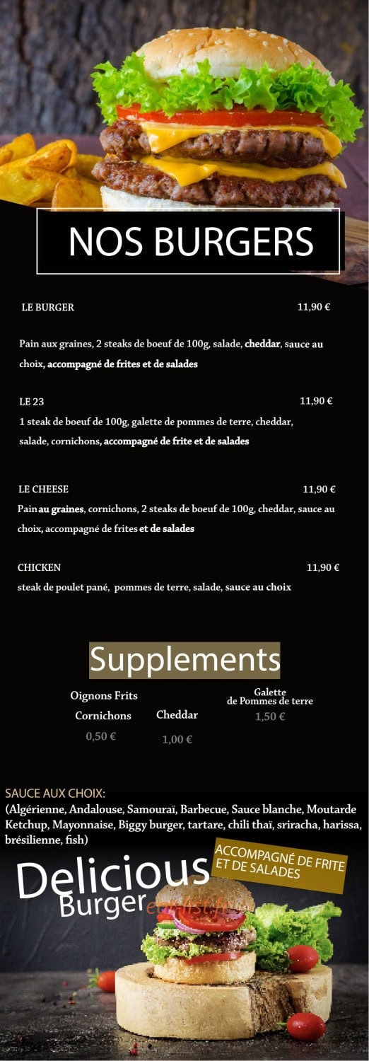 Le 23 Lounge — carte page 2