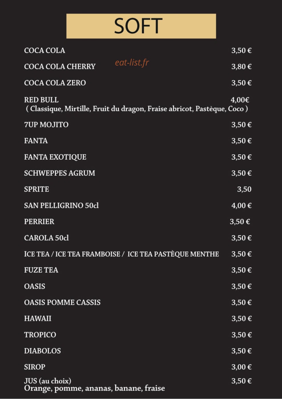 Le 23 Lounge — carte page 12