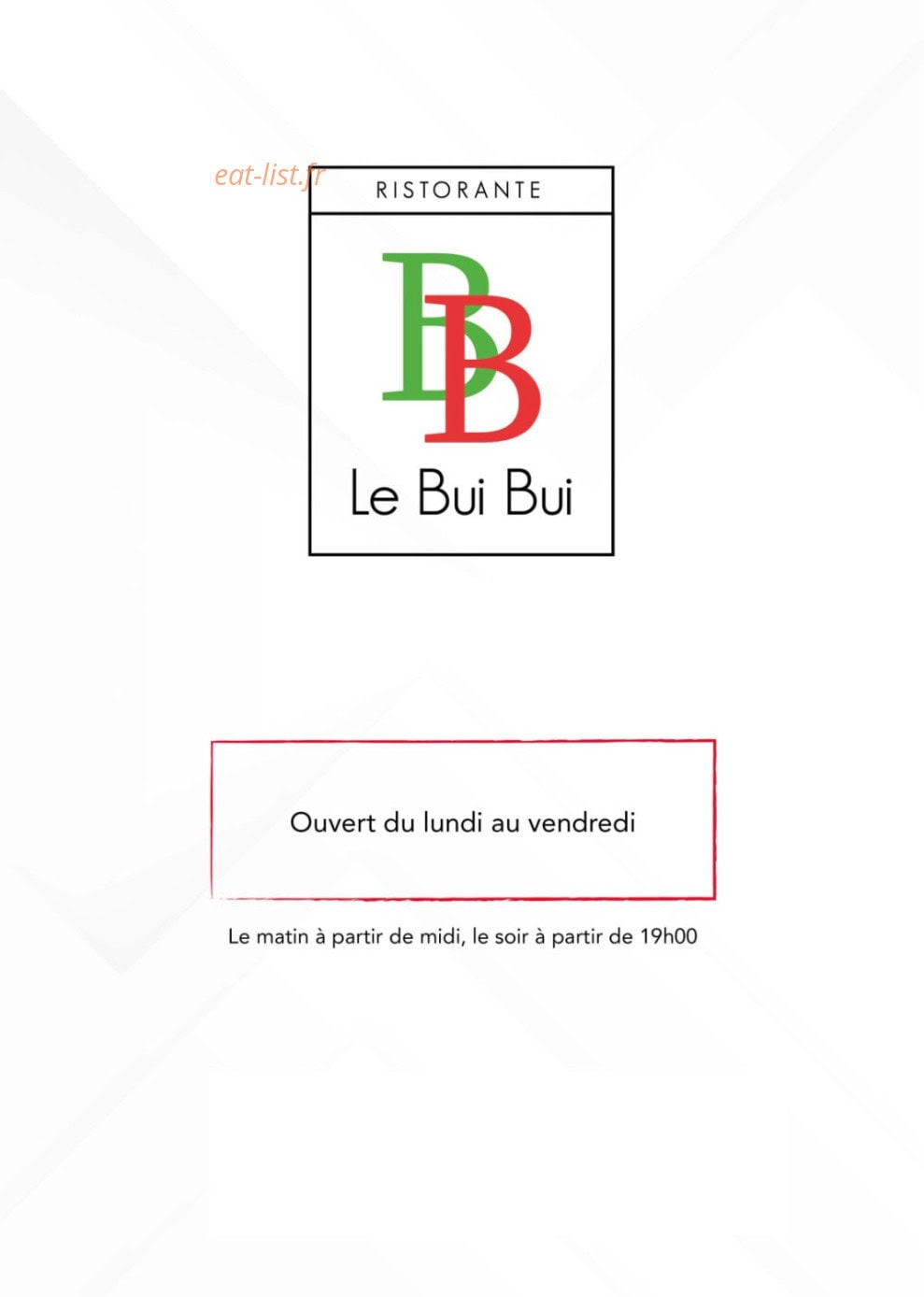 Le Bui Bui — carte page 1