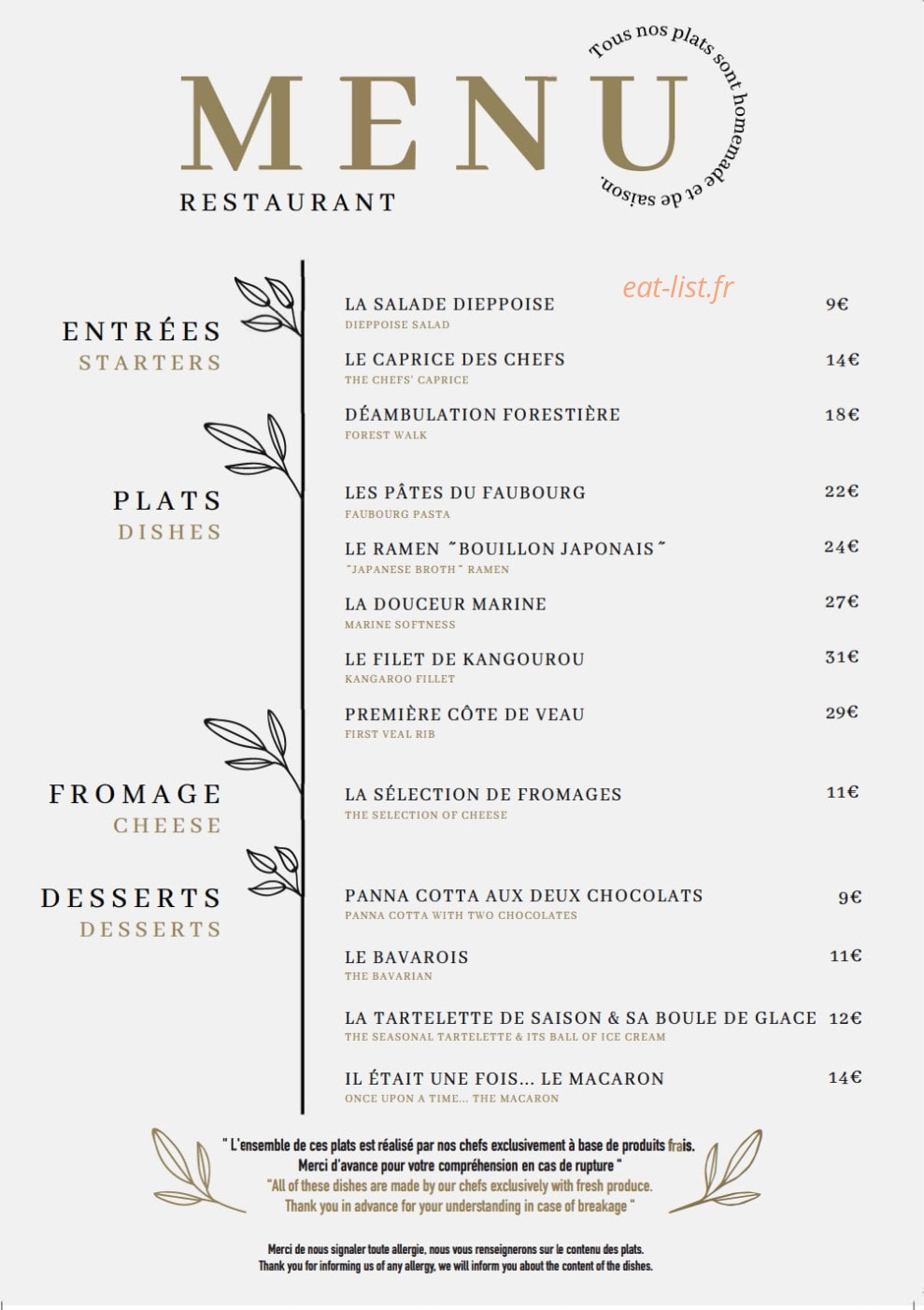 Le Faubourg — carte page 1