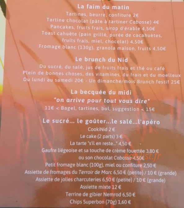 Le Nid — carte page 1