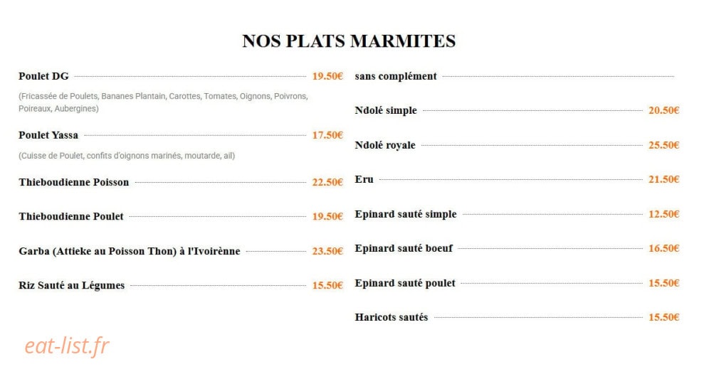 Le Restaurant GT — carte page 3