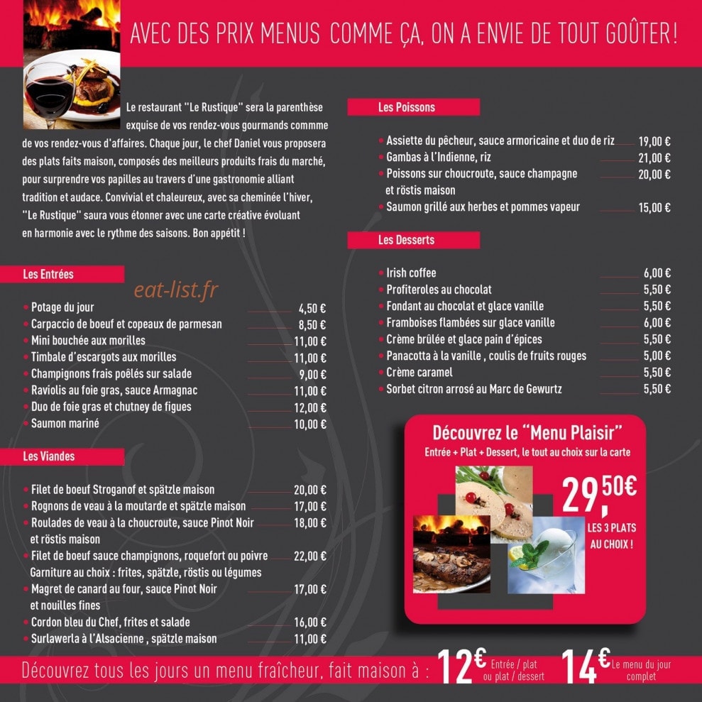 Le Rustique à Mulhouse - menu et photos