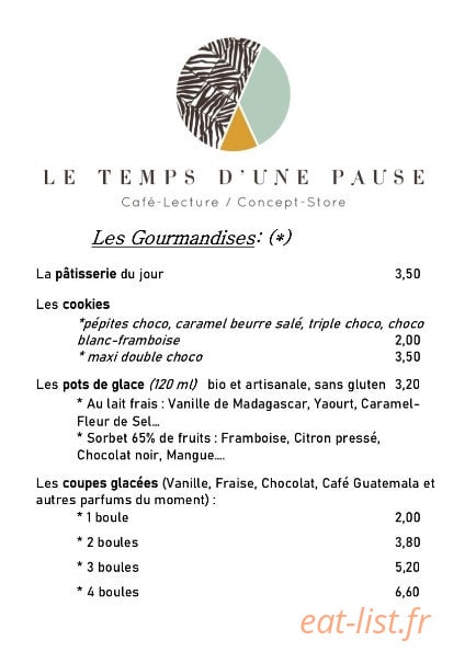 Le Temps D’une Pause — carte page 2