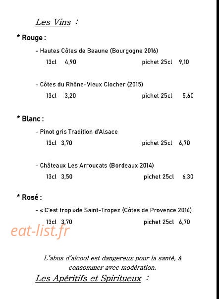 Le Temps D’une Pause — carte page 9