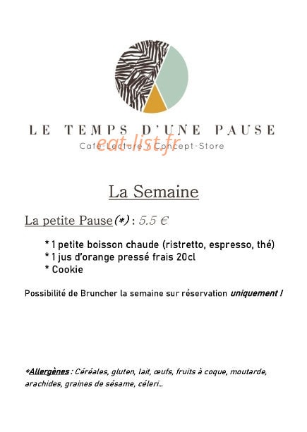 Le Temps D’une Pause — carte page 11