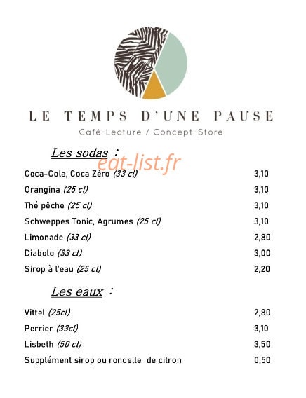 Le Temps D’une Pause — carte page 8