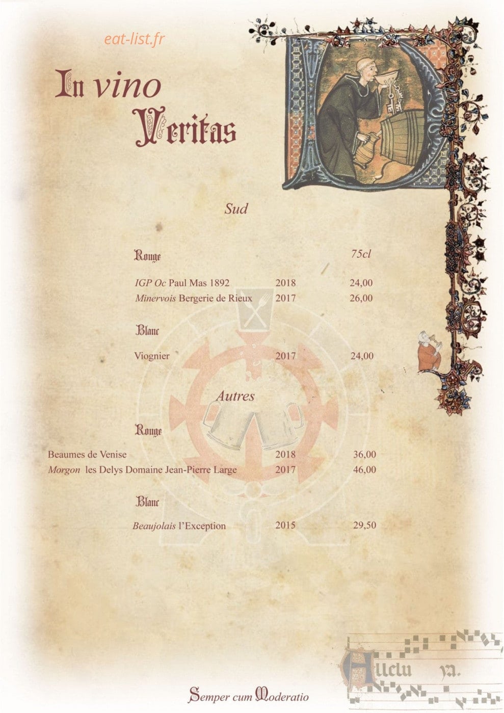Le Vieux Couvent — carte page 8