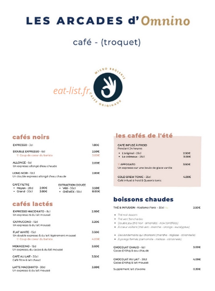 Les Arcades — carte page 1