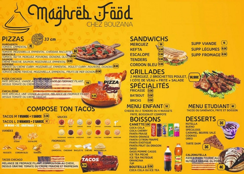 Maghrebfood — carte page 1
