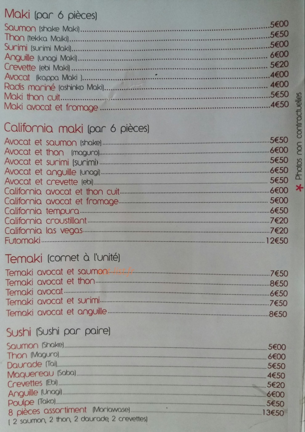 Maison Des Délices — carte page 11