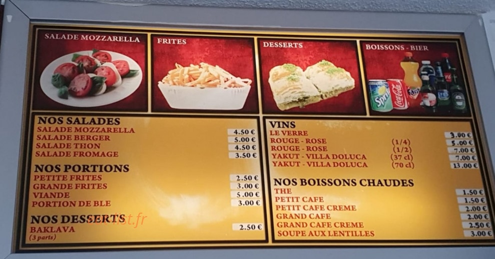 Mixte Kebab — carte page 2